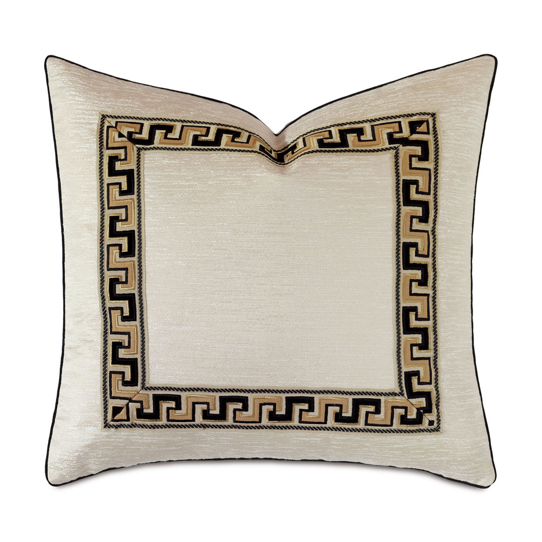 Appliqued Cotton Blend Throw Pillow Eastern Accents