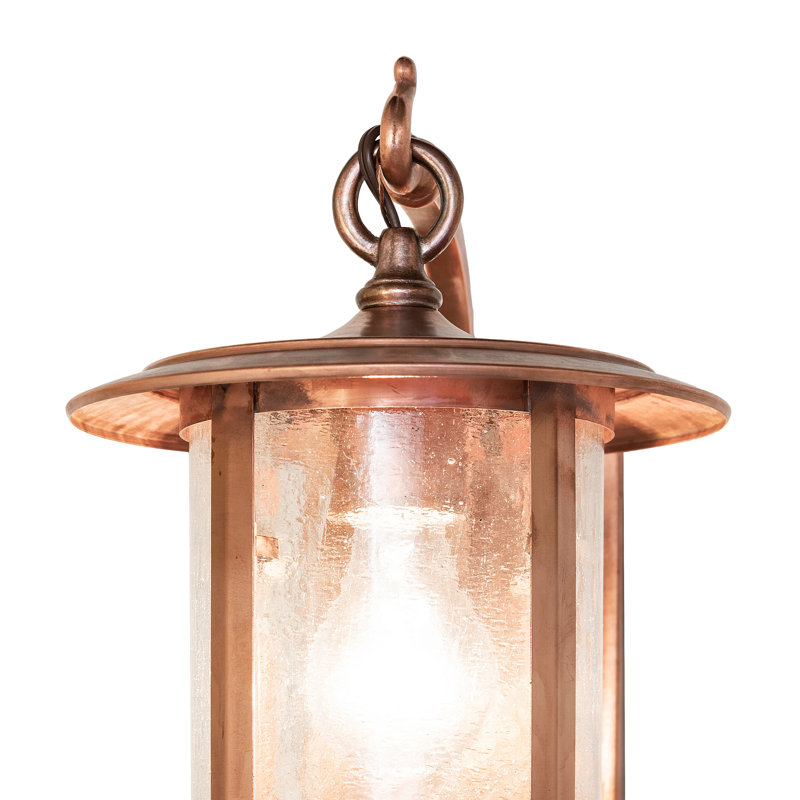 8" Wide Fulton Wall Sconce, 15" H x 8" W x 11" D, Vintage Copper