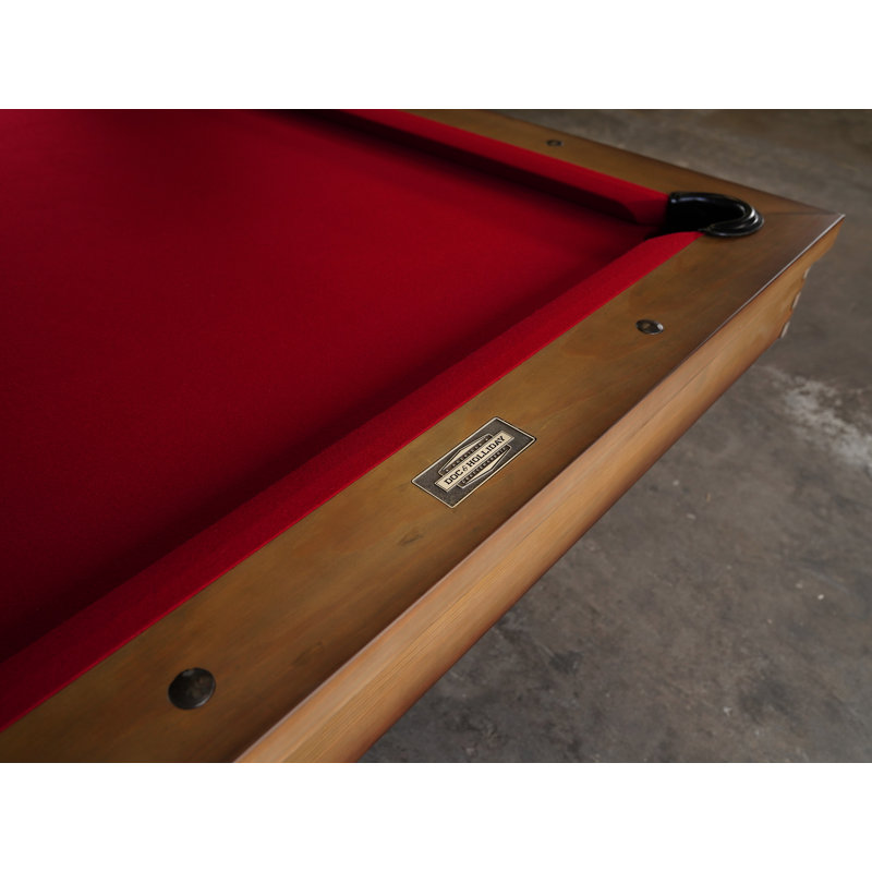 Hank Slate Pool Table with Professional Installation Included, Red, 32.5" H x 101" L x 57" D