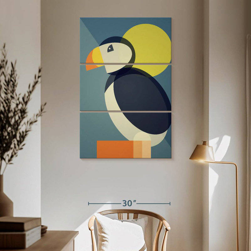 Macareux à motif géométrique Ashelle, H 65 po x l 42 po