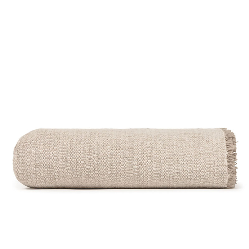 Hand Loomed Throw Blanket, Natural