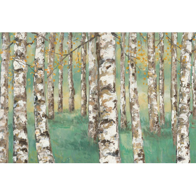 Minty Birches - Wrapped Canvas Art Prints