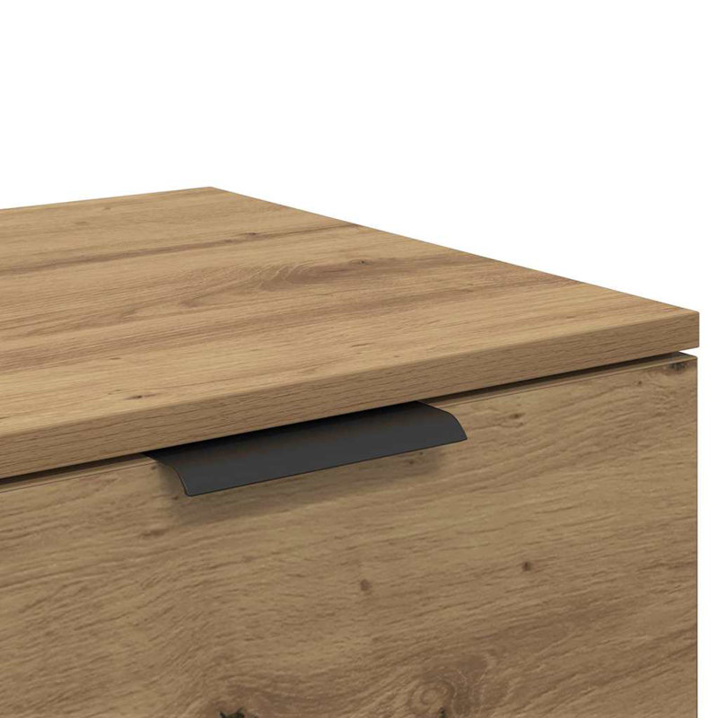 40cm W Manufactured Wood Bedside Table, Artisan Oak
