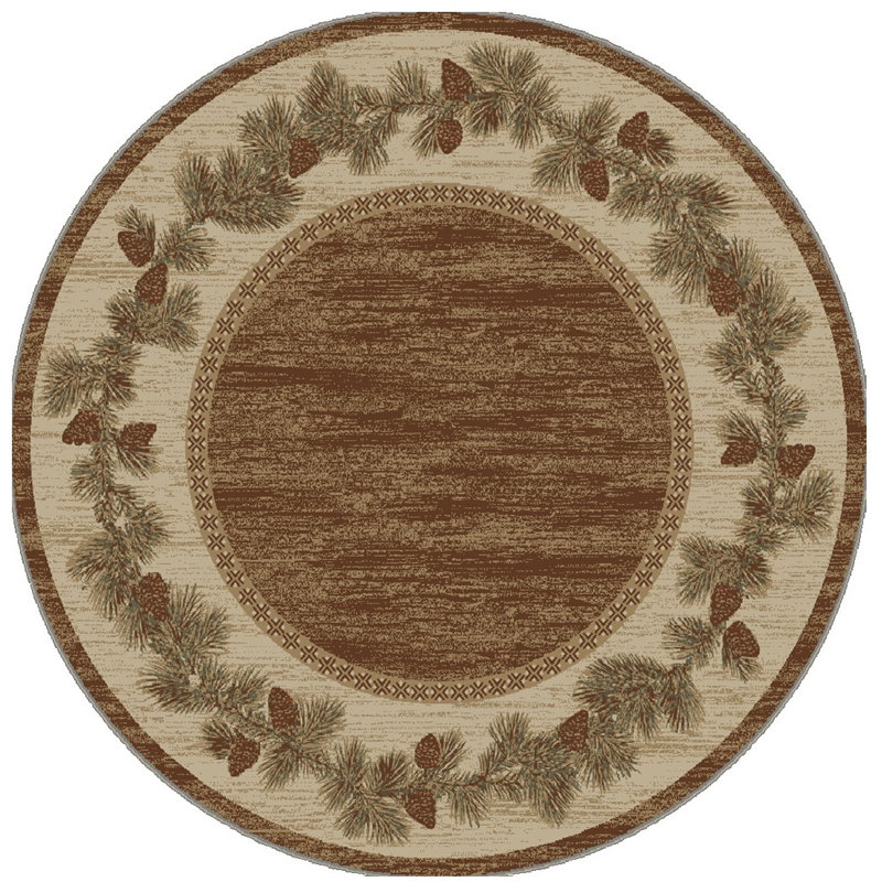 Haysi Floral Indoor Rug, Round 5'3"