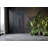 VDomDoors Deux 36 in. x 80 in. Black Steel and Aluminum Front Entry Door-95265378