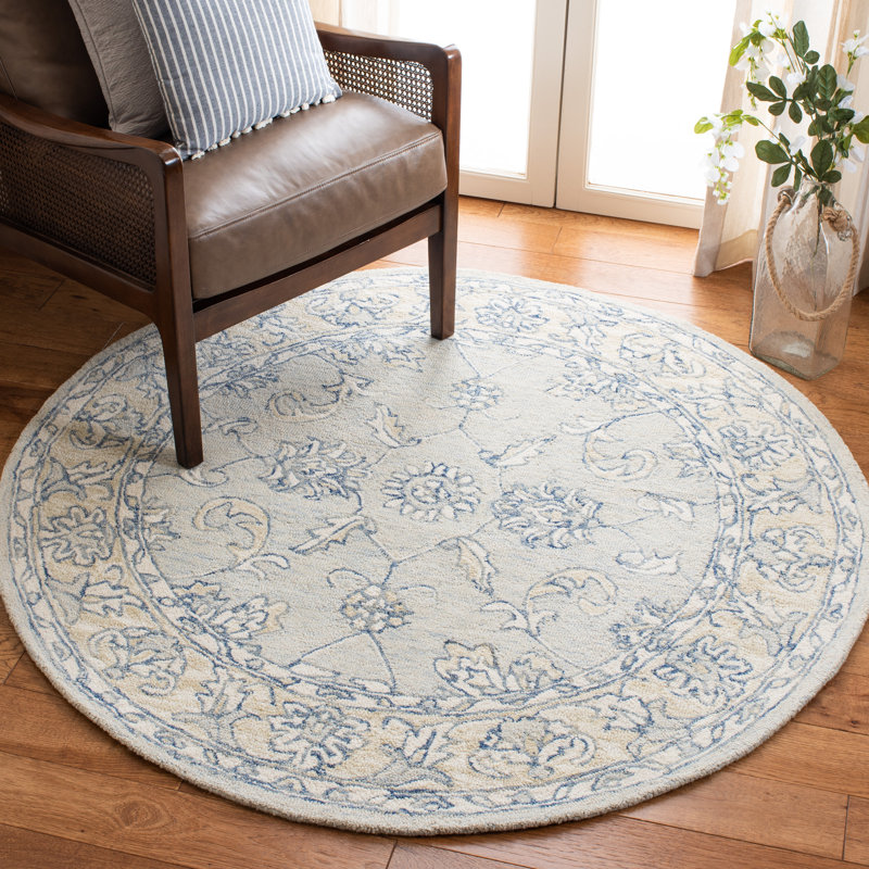 Wool Hand Tufted Area Rug, Round 152 X 152