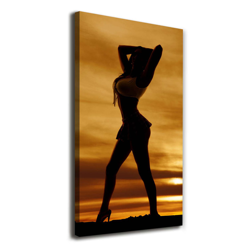Short Skirt - Wrapped Canvas Print