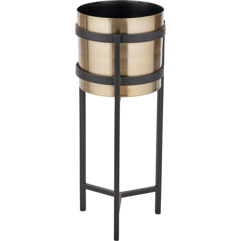 Handmade Metal Elevated Planter, 66cm H x 25cm W x 27cm D