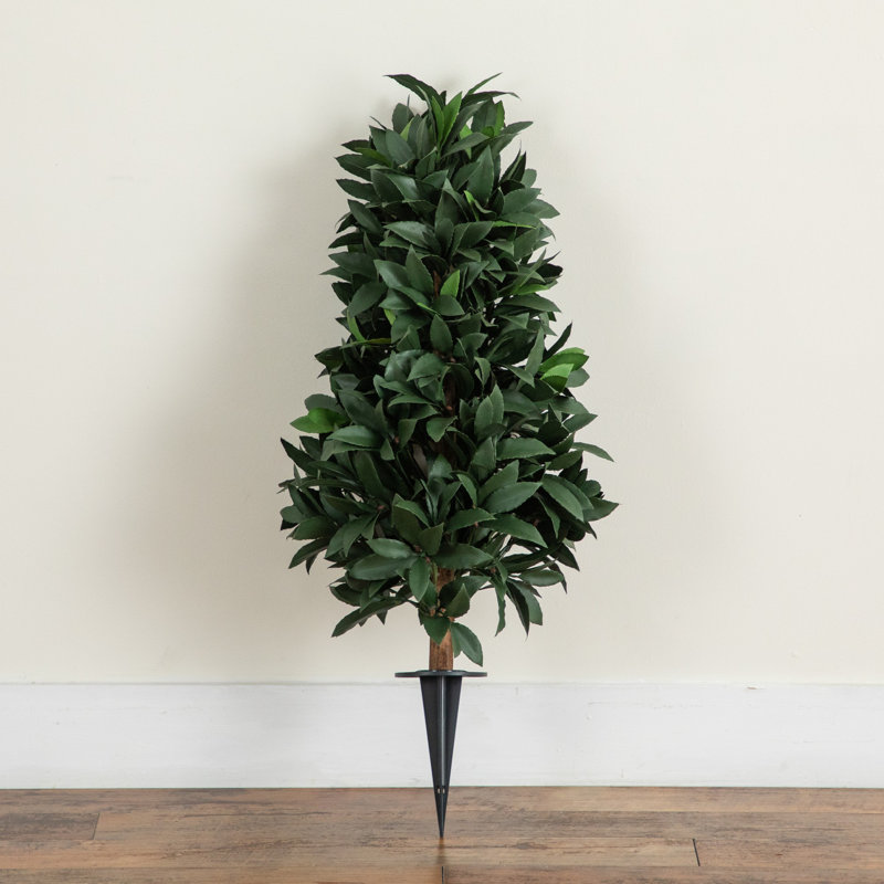 3Ft. UV Resistant Artificial Laurel Plant With Integrated Ground Stake (Indoor/Outdoor)