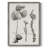 Black & White Protea on Linen II Framed Print - Solid Wood-576338259