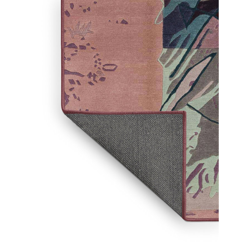 Tapis multicolore à motif abstrait Pylesville, Rectangle 4 pi x 6 pi