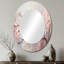 Miroir mural ovale rose et blanc-1861059125