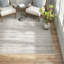 Tapis gris floral en laine noué à la main-775395432