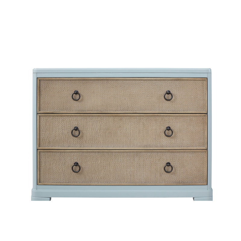 Commode 3 tiroirs avec façades en canne