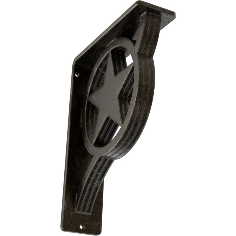 Support en fer forgé Austin, Argenté antique chaleureux, H 8 po x l 2 po x P 5,5 po