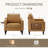 Wide Upholstered Accent Chair Faux Leather Armchair-1138251147