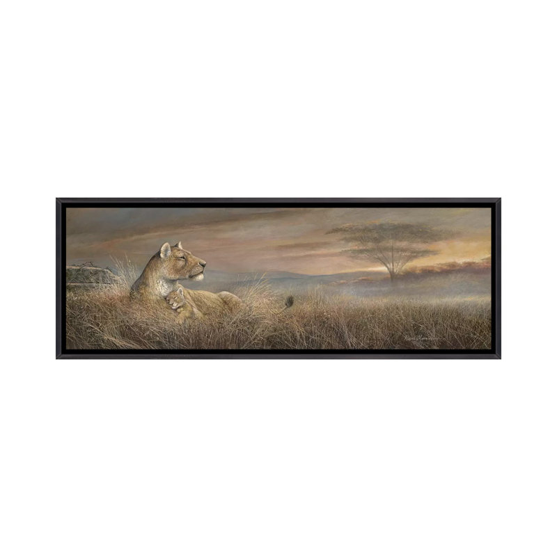 «Forever Safe» par Ruane Manning - reproduction d'art panoramique, H 20 po x l 60 po x P 1,5 po, Toile avec cadre noir patiné