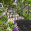 Pont de jardin en fer