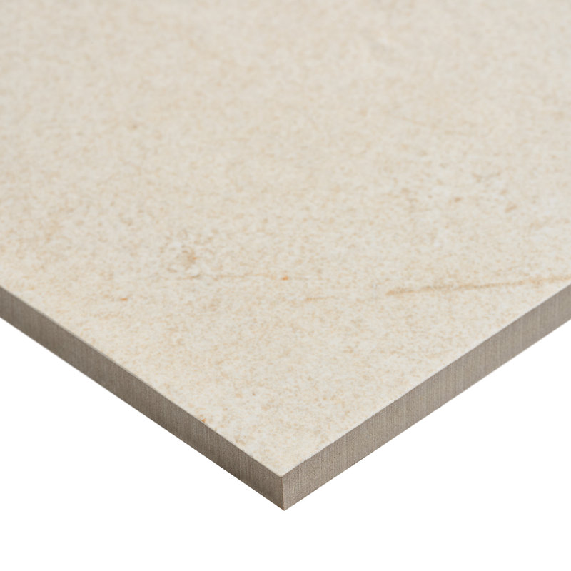 Theo 24x48 Antique Satin Marble Look Porcelain Tile, Marfil Cream