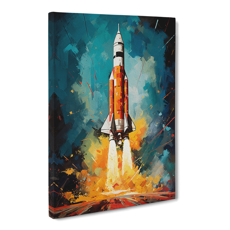 Rocket Action - Wrapped Canvas, 76cm H x 50cm W x 3cm D