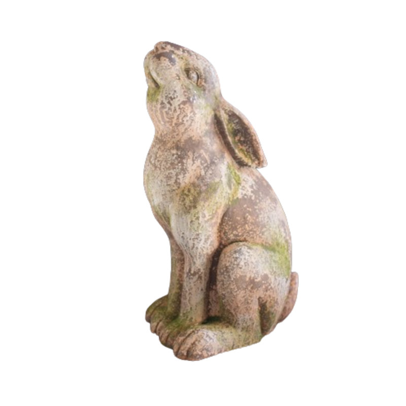 The Holiday Aisle® Modern Faux Concrete Rabbit With Head Up In Multicolor