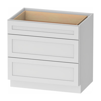 Meuble bas standard en contreplaqué blanc, prêt à assembler, Kindwood Eco Shaker, 91,4 cm (L) x 61 cm (P) x 87,6 cm (H),