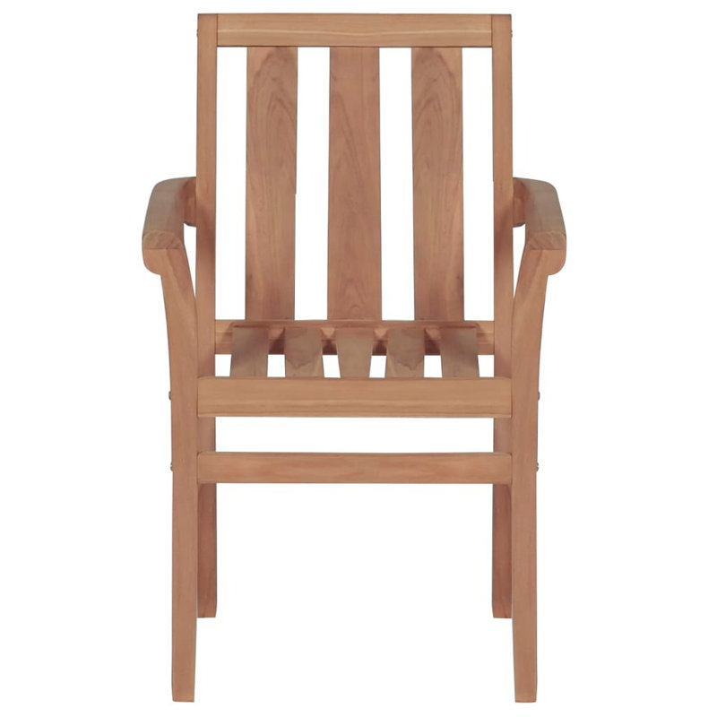 Stacking Patio Dining Armchair with Cushion