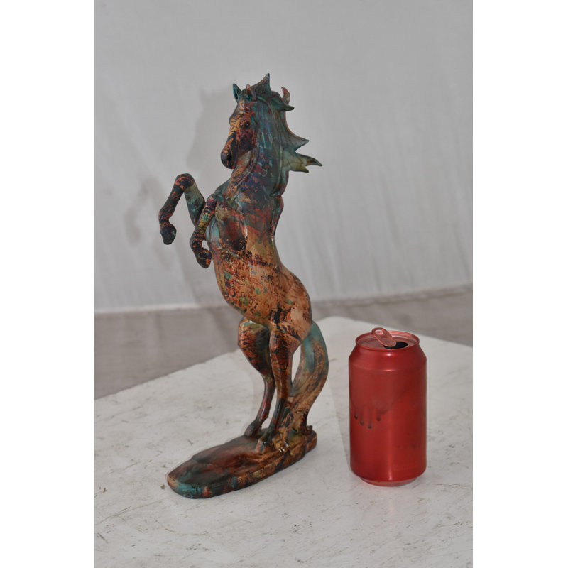 Statue de petit cheval d'élevage en résine Bania, taille: 8 po x 3 po x H 13 po