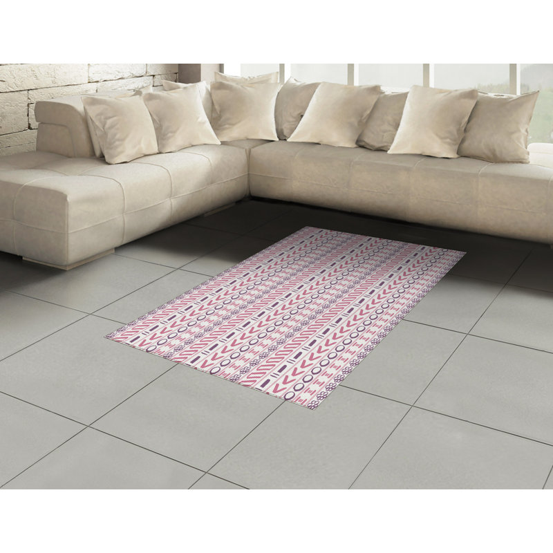 Tapis décoratif en fibres de polyester à haute densité Trippy, Rectangle— 4 pi x 5 pi 8 po