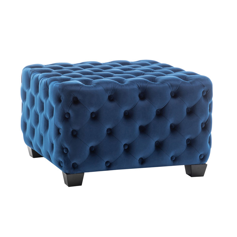 Repose-pieds Eligah, Velours bleu