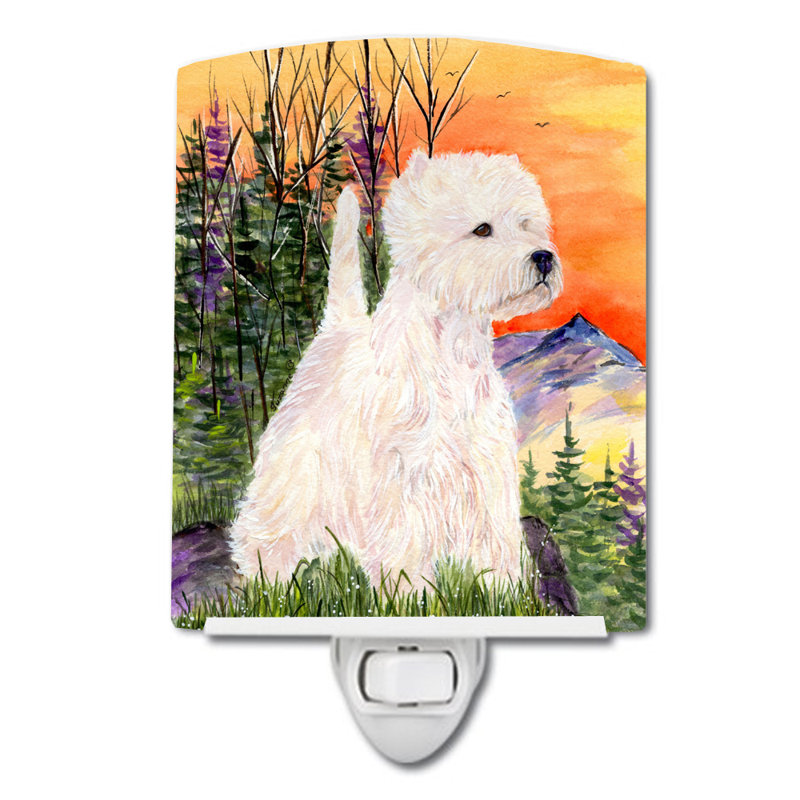Westie Ceramic Night Light