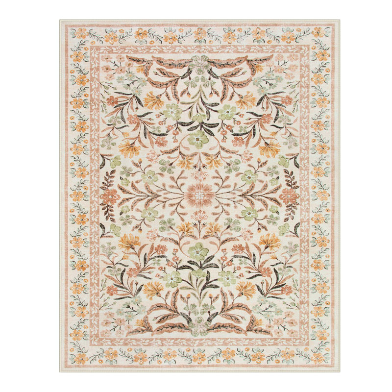  Tapis lavables antidérapants Boho, Rectangulaire 8 pi x 10 pi