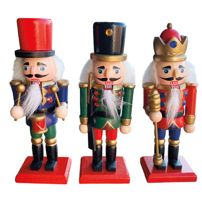 6" Traditional Nutcrackers, Set of 3