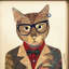 « funky cat 2 », impression
