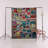Dark-Toned Multi-Colored Mixed Shape Patterned Creative Modern Decorative Rug-1011893233