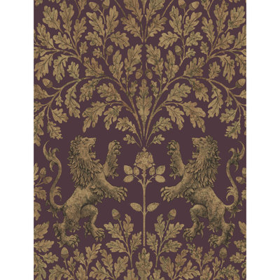Pearwood Floral Metallic Wallpaper Roll