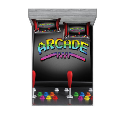 Multicolore drap-housse et coussin décoratif Ambesonne