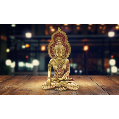 Figurine Bouddha touffeté en terre 6,2 "