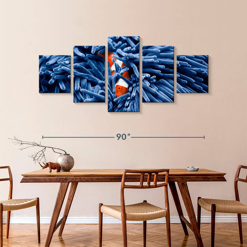 Clownfish Amongst Anemone, 42" H x 92" W