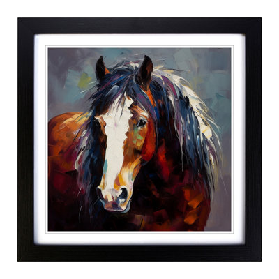 Shire Horse Expressionism - Framed Print