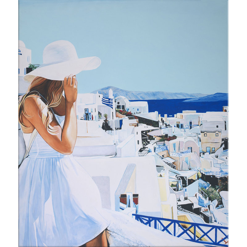 Santorini Dreams Print by Jeff Schaub, Wrapped Canvas, 57" H x 48" W