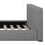Grand lit tapissier avec base solide-386142556