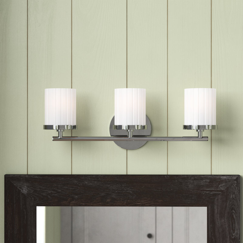 Theodosia Scroggins 3 -Light Dimmable Vanity Light, Polished Nickel