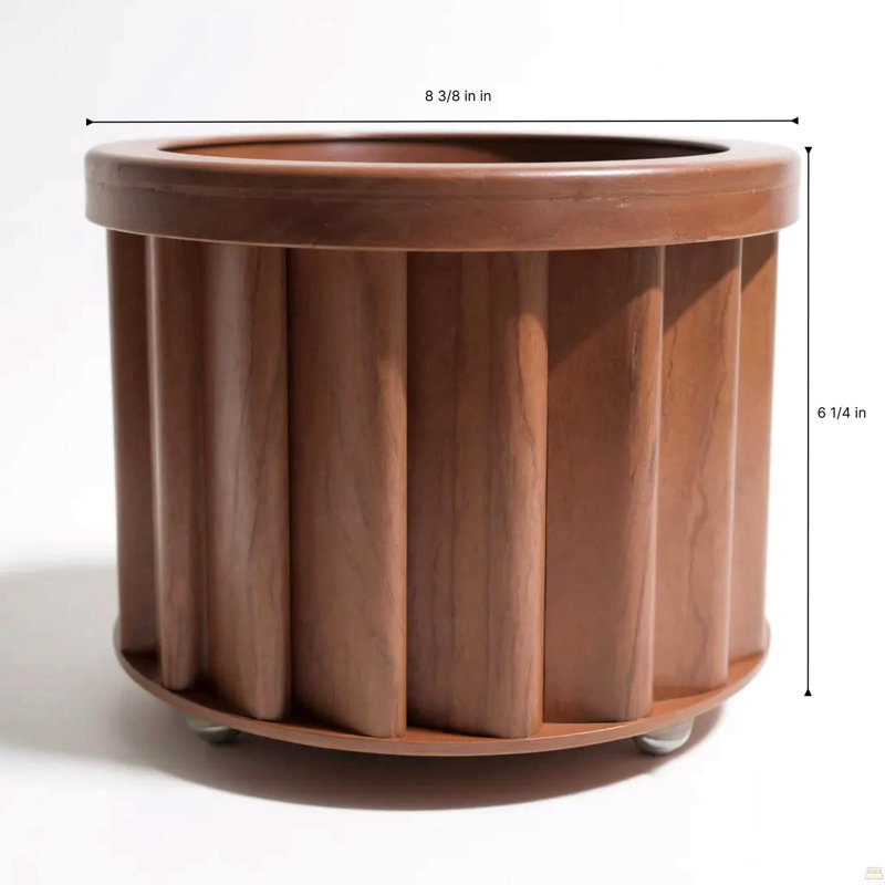 Pot rond Strata MD - brun foncé