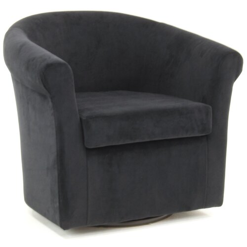 Mercury Row® Anstett Upholstered Swivel Barrel Chair & Reviews ...