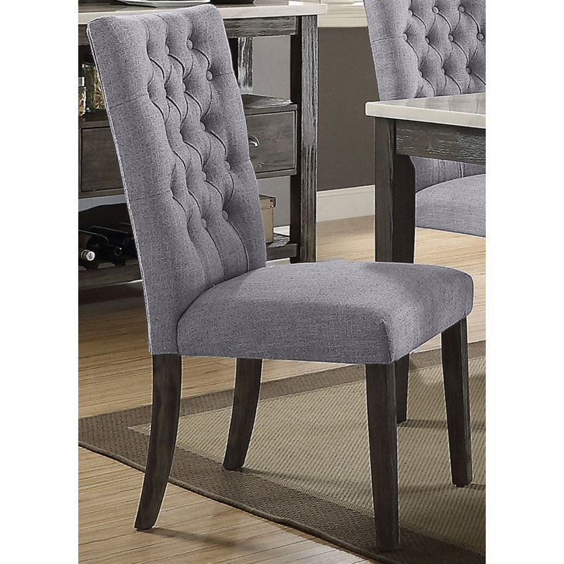 Zariah 6 - Person Marble Top Four Leg Dining Set