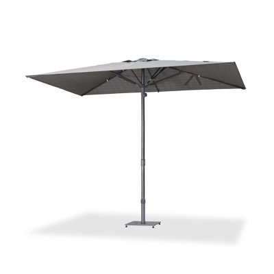 6' x 10' Rectangle Outdoor Grey Pole Market Umbrella,Gray