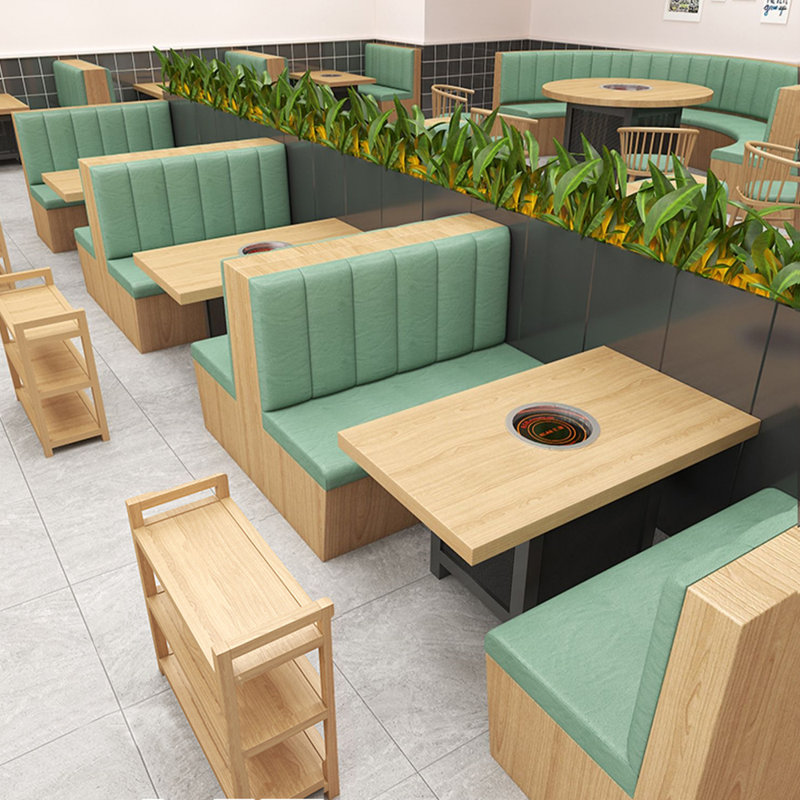 Bancs de restaurant nordiques modernes simples, Vert