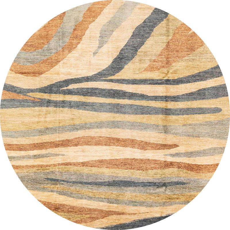 Abstract Indoor Rug, Round 7'