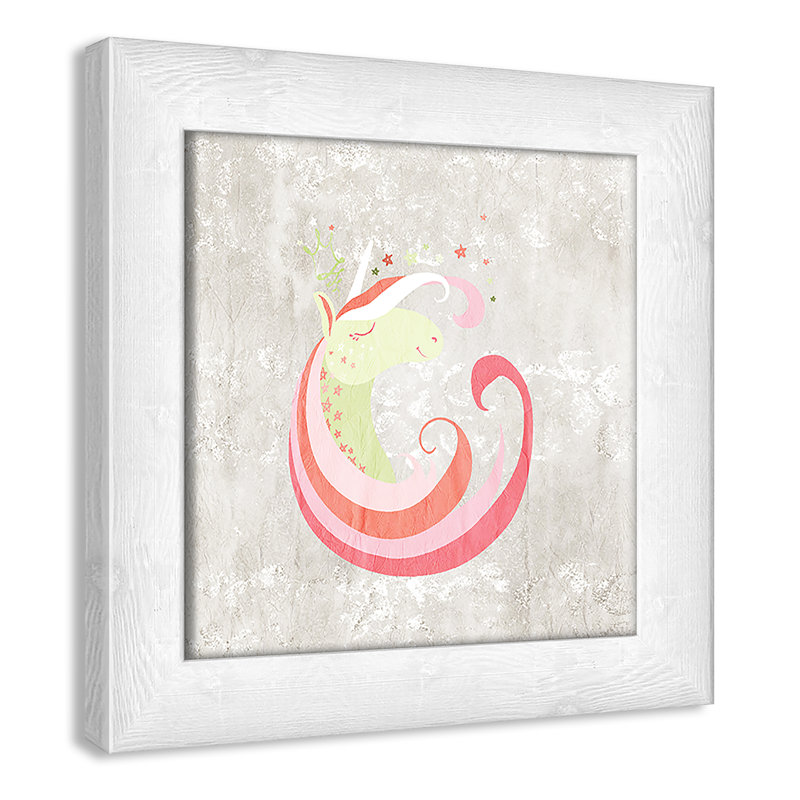 Décoration murale 1 enfant dreaming, H 10 po x l 10 po x P 0,63 po, Encadré plat à grain de bois blanc